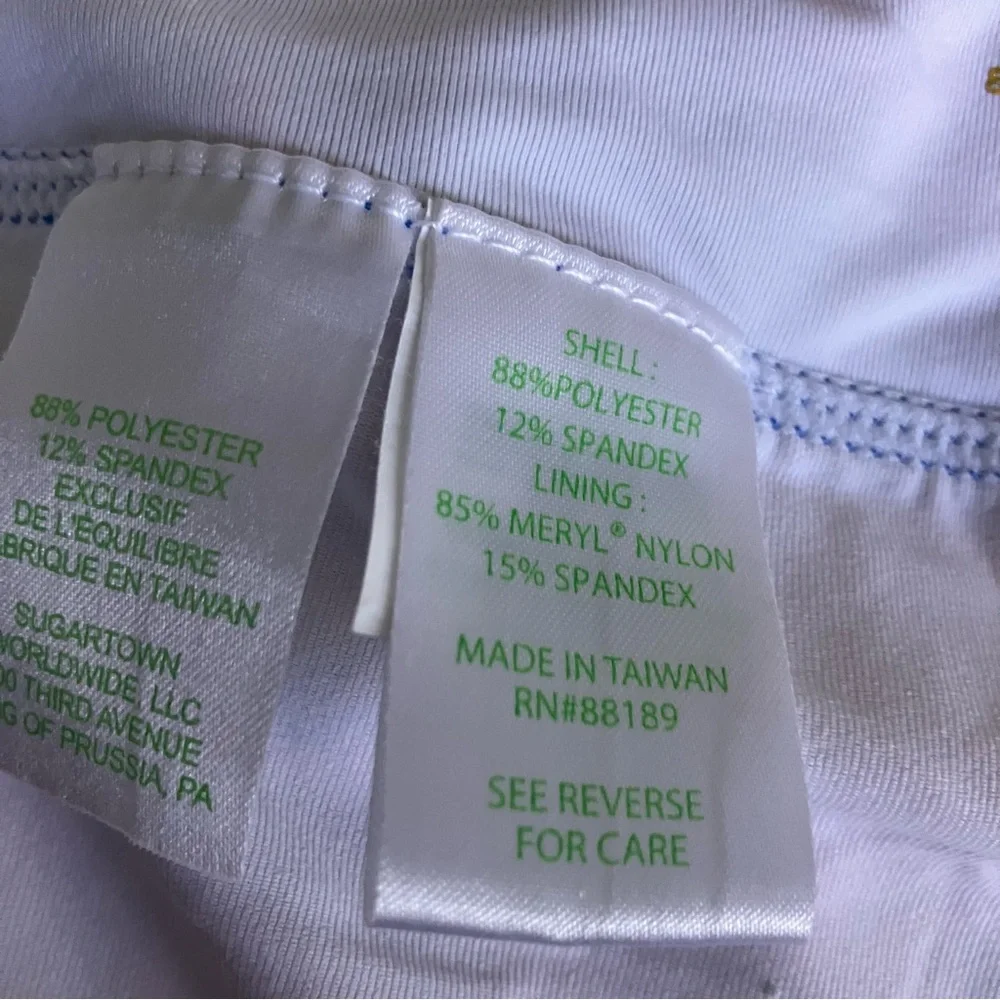 Lilly Pulitzer Luxletic Aila Skort Bennet Blue Surf Gypsea Swim Skirt Sz Large - Picture 13 of 13